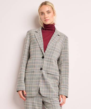 blazer met ruiten dessin