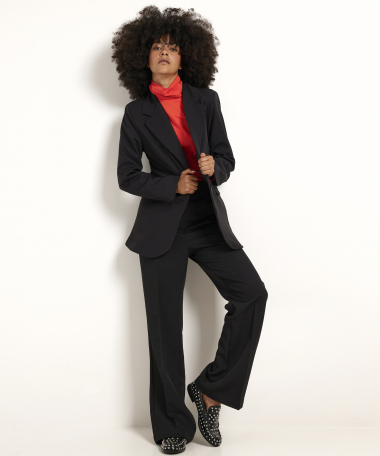 Blazer - Dames - Dubbelzijdig, Satijnen Stijl met Elegante Pasvorm