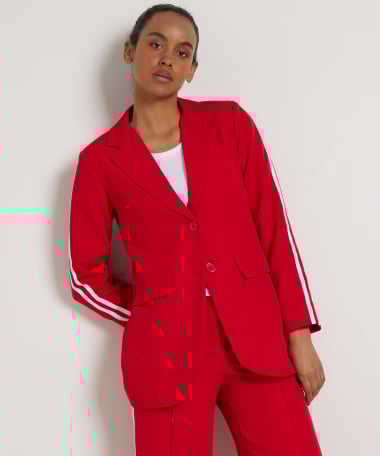 blazer met streepbanen