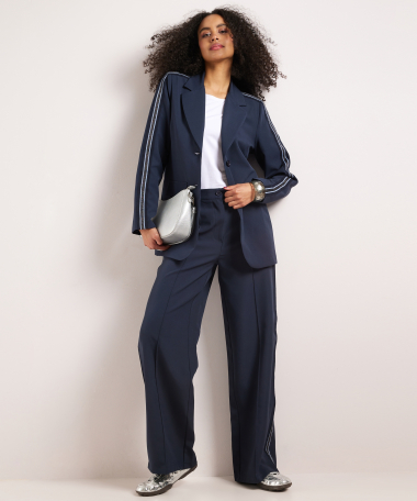 blazer met streepmouwen