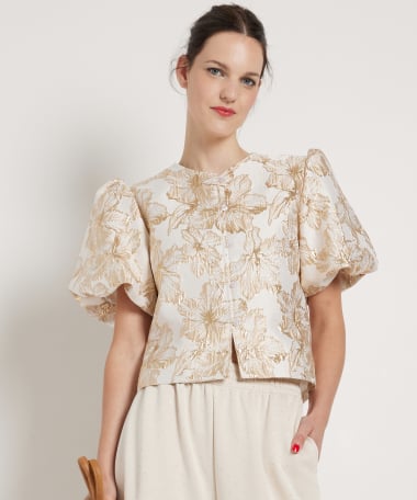 bloemenprint blazer met knopen