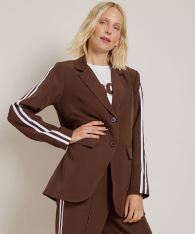 blazer met zijstrepen