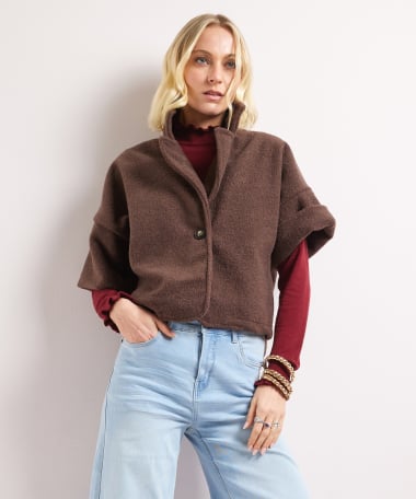 wollook jasje korte mouw