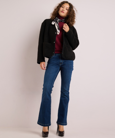 teddy blazer met knopen