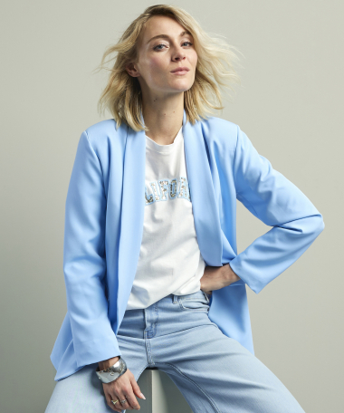 blazer uni pastelkleur