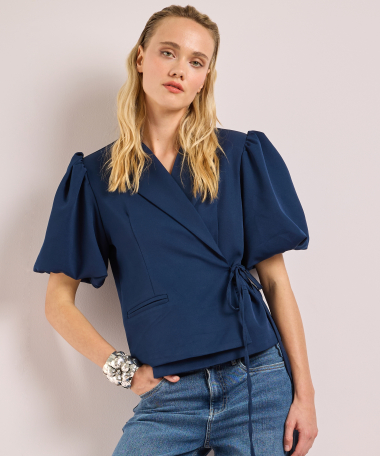 korte blazer met overslag