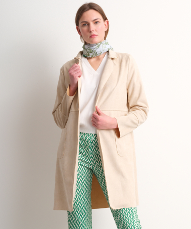 lange suedinelook blazer