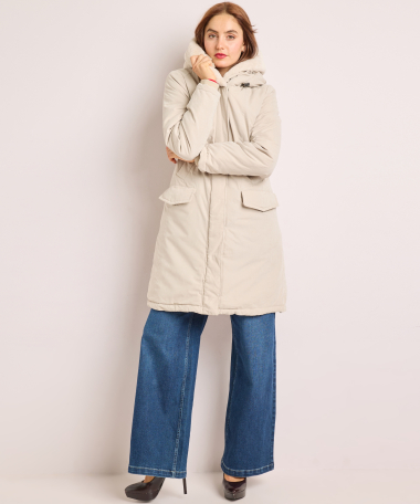 jas met faux fur capuchon