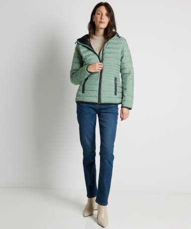 Peak Mountain Doorgestikte jas Cabourg grijs goedkoop kopen