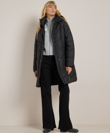 lange jas met gestept design