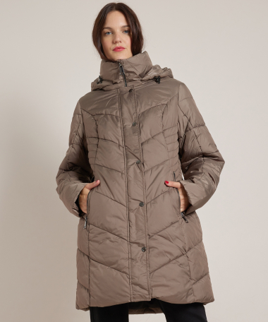 lange jas met gestept design