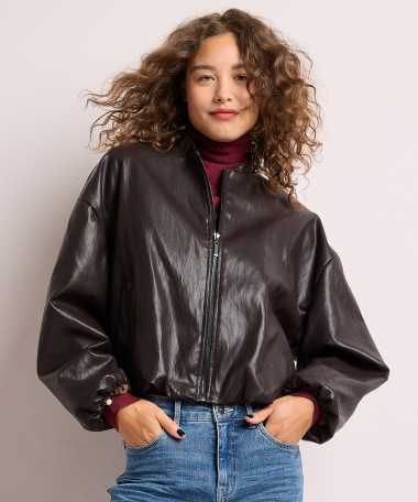 bomber lederlook