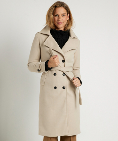 beige trenchcoat