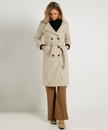 beige trenchcoat