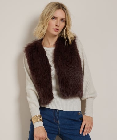 faux fur gilet