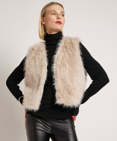 faux fur gilet