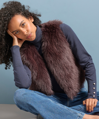 faux fur gilet