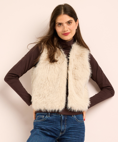 faux fur gilet