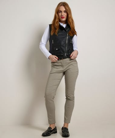 lederlook gilet