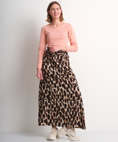 lange rok met panterprint