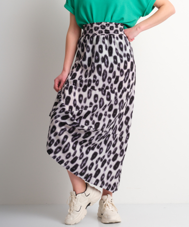 lange rok met panterprint
