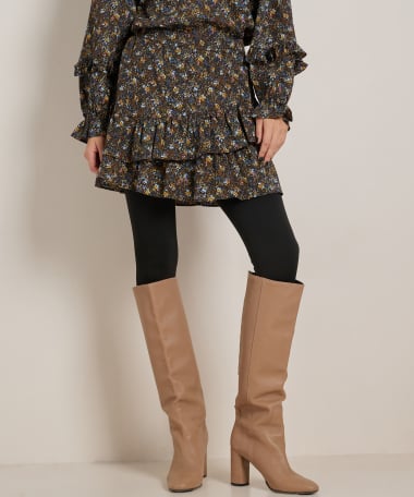 bloemenprint rok met ruches
