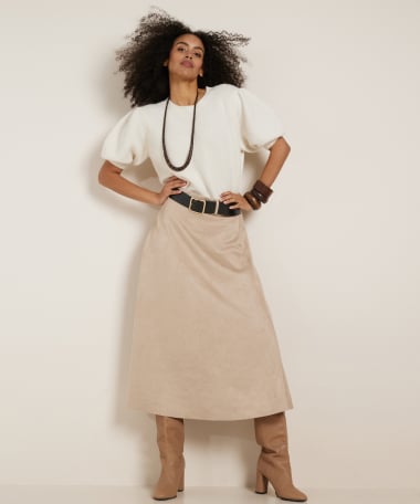 midi rok met riem