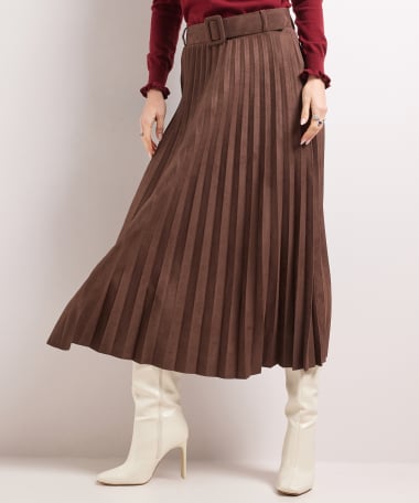 plisse rok met riem