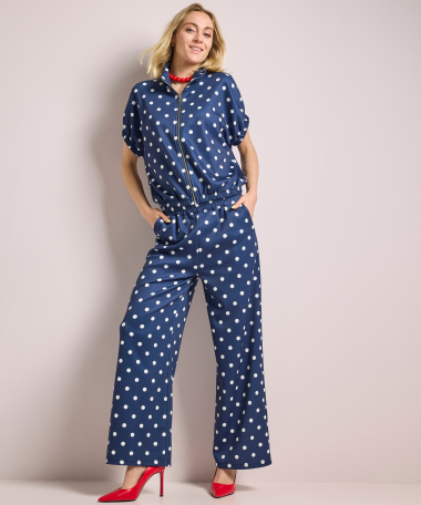 polkadot set met rits