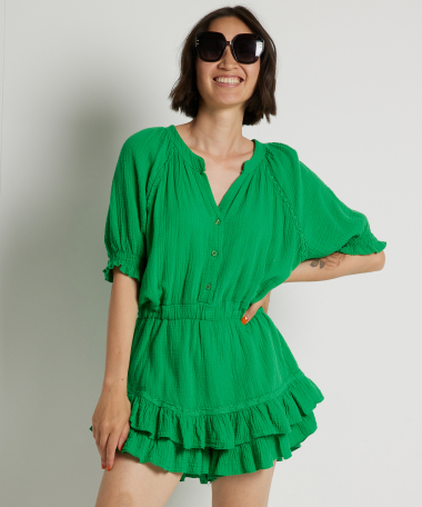 uni playsuit ruches