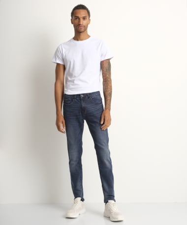 Slim fit stretch jeans (donker)