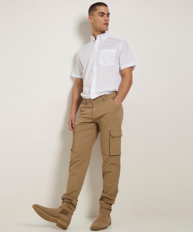 slim fit cargo jogg jeans