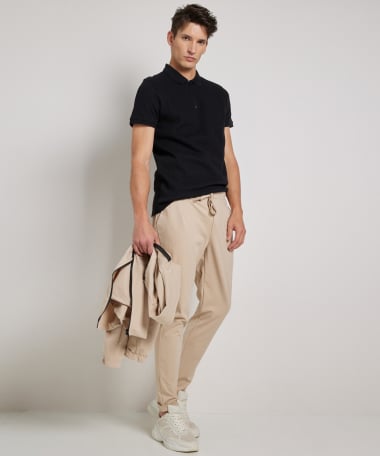 uni broek met elastische boord