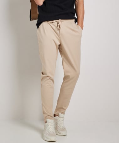 uni broek met elastische boord