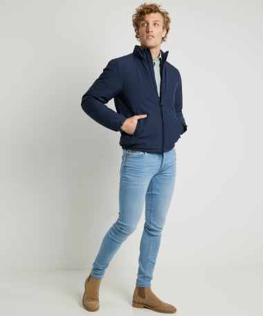 bomber jas blauw