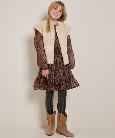 ruche jurk met all-over print