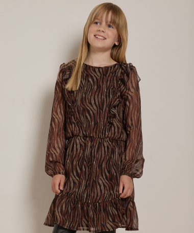 ruche jurk met all-over print