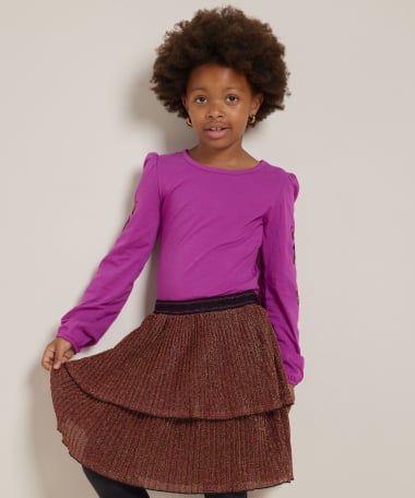 jurk met glitter plisse