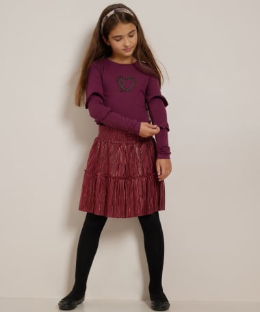 jurk met glitter plissé