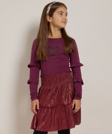 jurk met glitter plissé