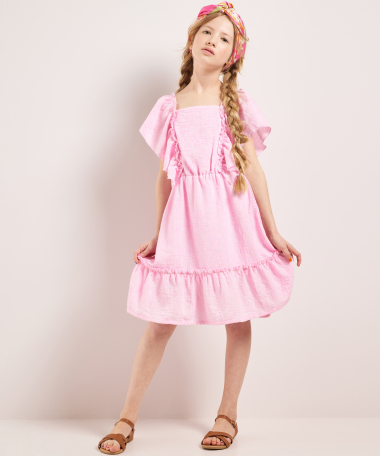 linnenlook jurkje met open rug