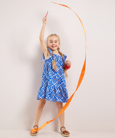 crinckle jurkje all-over print