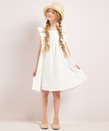 jurk met bloemen broderie 