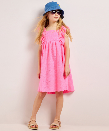 jurk met bloemen broderie 