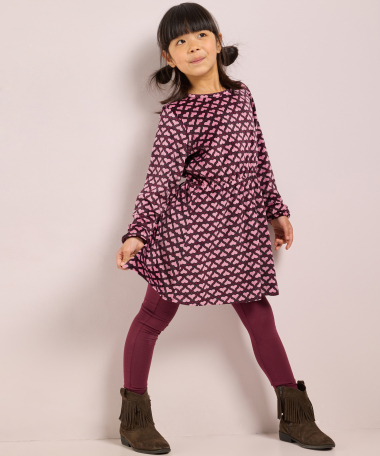 velvet jurk met hartjesprint