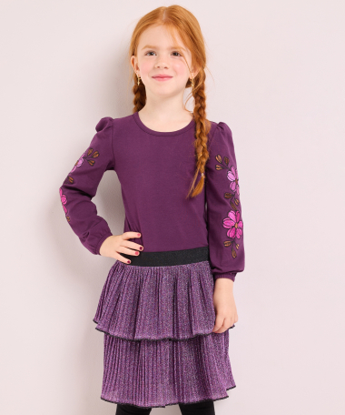 jurk met glitter plissérok