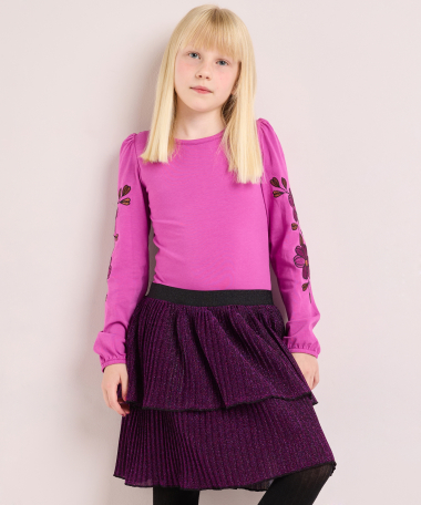 jurk met glitter plissérok