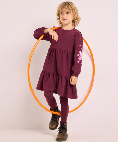 crinkle jurk met embroidery