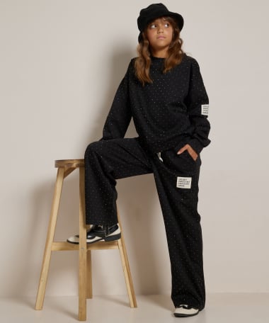 wide fit broek glitters label