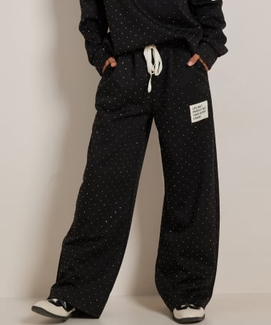 wide fit broek glitters label